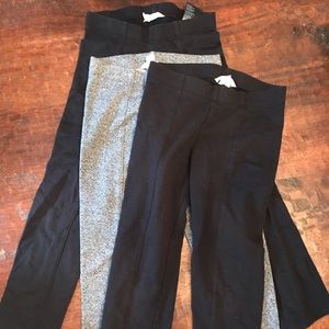 Lot of 3 pair H & M girls 7/8 lined leggings.
